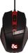Konix Dungeons & Dragons Gaming-muis, bedraad, 7 toetsen, 1.8 m kabel, USB-aansluiting, zwart en rood