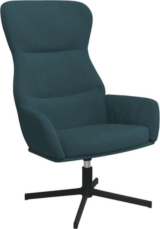 vidaXL Relaxstoel fluweel blauw