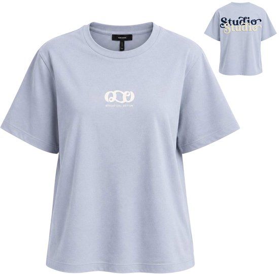 Vero Moda Alina T-shirt Dames Lichtblauw Katoen Maat XL