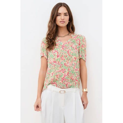 Caroll Gebloemde Blousetop Groen
