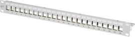 METZ CONNECT Keystone 19 Zoll Modulträger 1HE 24 Port grau unbestückt