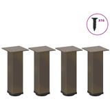 VidaXL Salontafelpoten - 4 stuks - 32 cm - Metaal - Chroom