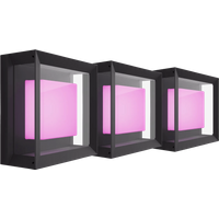 Philips Hue Econic Wall Lamp White and Color Black Modern 3-pack
