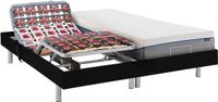 Vente-unique Bed met elektrische lattenbodem hout zwart 2 x 90 x 200 cm