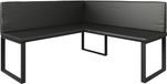 Vicco Ravon Banc d'angle de salle à manger – 150 x 150 cm Noir