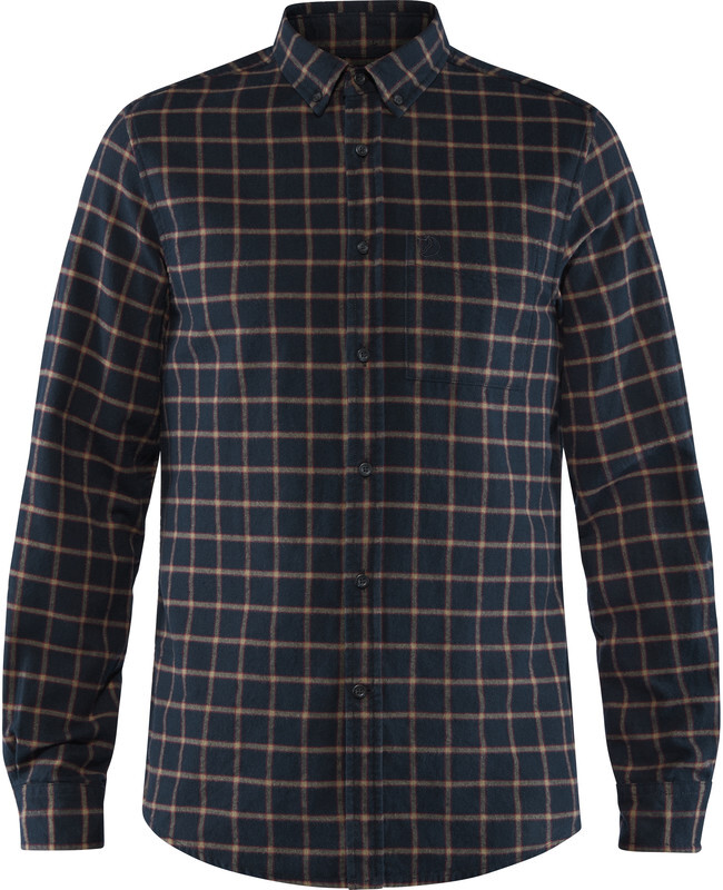 Fjällräven Ovik Flannel Shirt - Heren - Blouse - Dark Navy