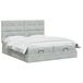 vidaXL Ottoman bed met matras en hoofdeinde, 2 stuks, lichtgrijs, fluweel