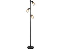 RL LIVE YOUR LIGHT REALITY CADIZ - Vloerlamp - Zwart mat - excl. 3x E14 4 W - Voetschakelaar