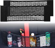 Merkloos / Sans marque HENEN HANDELS UG Bagagenet voor de auto - Universeel beschermingsnet voor de kofferbak - 60 x 25 cm - Zwart