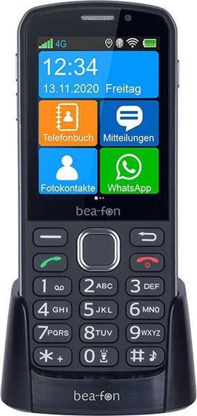 Bea-fon SL860S Touch Simlock vrije Senioren mobiele telefoon | Eenvoudig menu | Whatsapp | Touchscreen 2,8”- 7,11 cm | SOS Knop