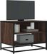 Maison Exclusive - meuble TV, marron, aspect chêne, 61x40x46 cm, panneau de particules, métal