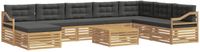 vidaXL Buiten bankenset 9 st Wit en antracietkleurig Polyester