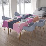 Bonamaison Tafelkleed, Anti-Mold, Sneldrogend, Waterdicht, 100% Polyester Tafellaken, Willekeurig patroon, 140 x 200 Cm - Ontworpen en Vervaardigd in Turkije