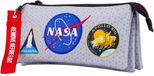 Karactermania NASA Houston Triple Potloden Etui met Rits - Pennenzak - Tekenetui - grijs