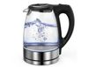 Cuisync Bouilloire électrique en verre borosilicate 1,7 L, ébullition rapide à haute puissance de 2200 W, base en acier inoxydable 304, base rotative à 360°, bouilloire électrique domestique (FY-788)