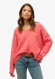 Superdry Oversized V-hals Trui Dames Coral Red Twist