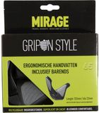 Buzaglo Mirage Handvatpaar Mirage Grips in style #65 - L = 134/134 mm met barends - zwart