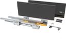 Emuca Lade kit Concept voor keukens, hoogte 185 mm, diepte 400 mm, zachte sluiting, Staal, Antraciet
