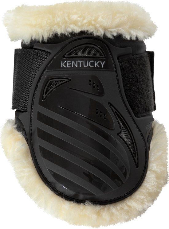 Kentucky Vegan Sheepskin Young Horse Fetlock Boots - Black - S