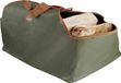 Merkloos Esschert Design Canvas haardbloktas/draagtas 39 x 59 cm bruin/groen