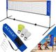 KESSER® Badmintonnet, Tennisnet - 500 cm - 3-voudig in hoogte verstelbaar, Set met Net, 3x Shuttles, Stevig IJzeren Frame, Transporttas, Binnen & Buiten