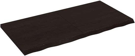 vidaXL - Wandschap - behandeld - massief - eikenhout - donkerbruin