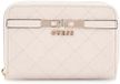 GUESS Idra SLG Portefeuille zippé moyen Pierre crème
