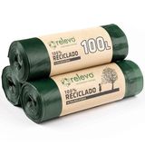 Relevo 100% gerecyclede vuilnis, extra sterk, 100 L, 30 zakken