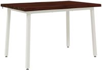 vidaXL 120 x 70 x 75 cm Massief Acaciahout Donkerbruin en Wit