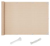 Balkon Privacy Scherm 90 x 1000 cm in Zandkleur