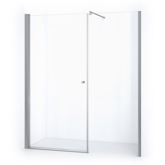 Maxaro Douchewand met Draaideur Zircon Comfort 175cm Chroom - 6095820143116