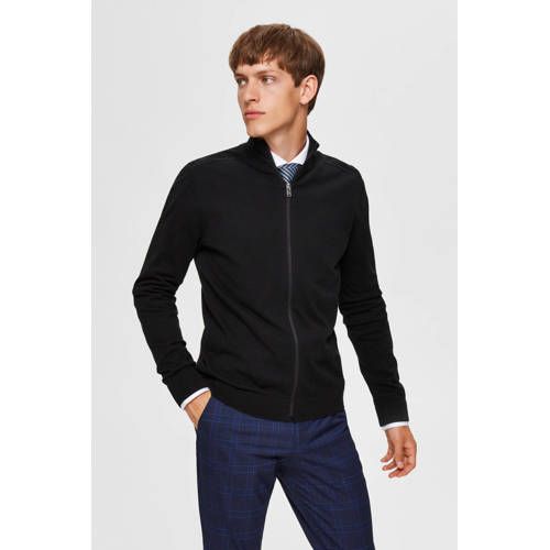 SELECTED HOMME SLHBERG Black Melange Cardigan