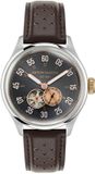 Aston Martin Ts1 Mechanisch Automatisch Horloge Bruin Kast Gemaakt Van 100% Roestvrij Staal En Een Armband Van 100% Leer 41 MTTS1F5013E, MTTS1F5023E