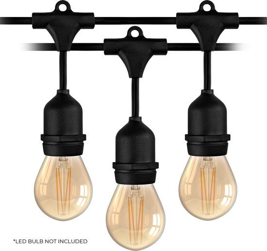 LEDVION 42m LED Prikkabel - IP65 - E27 - Starterkit - Koppelbaar
