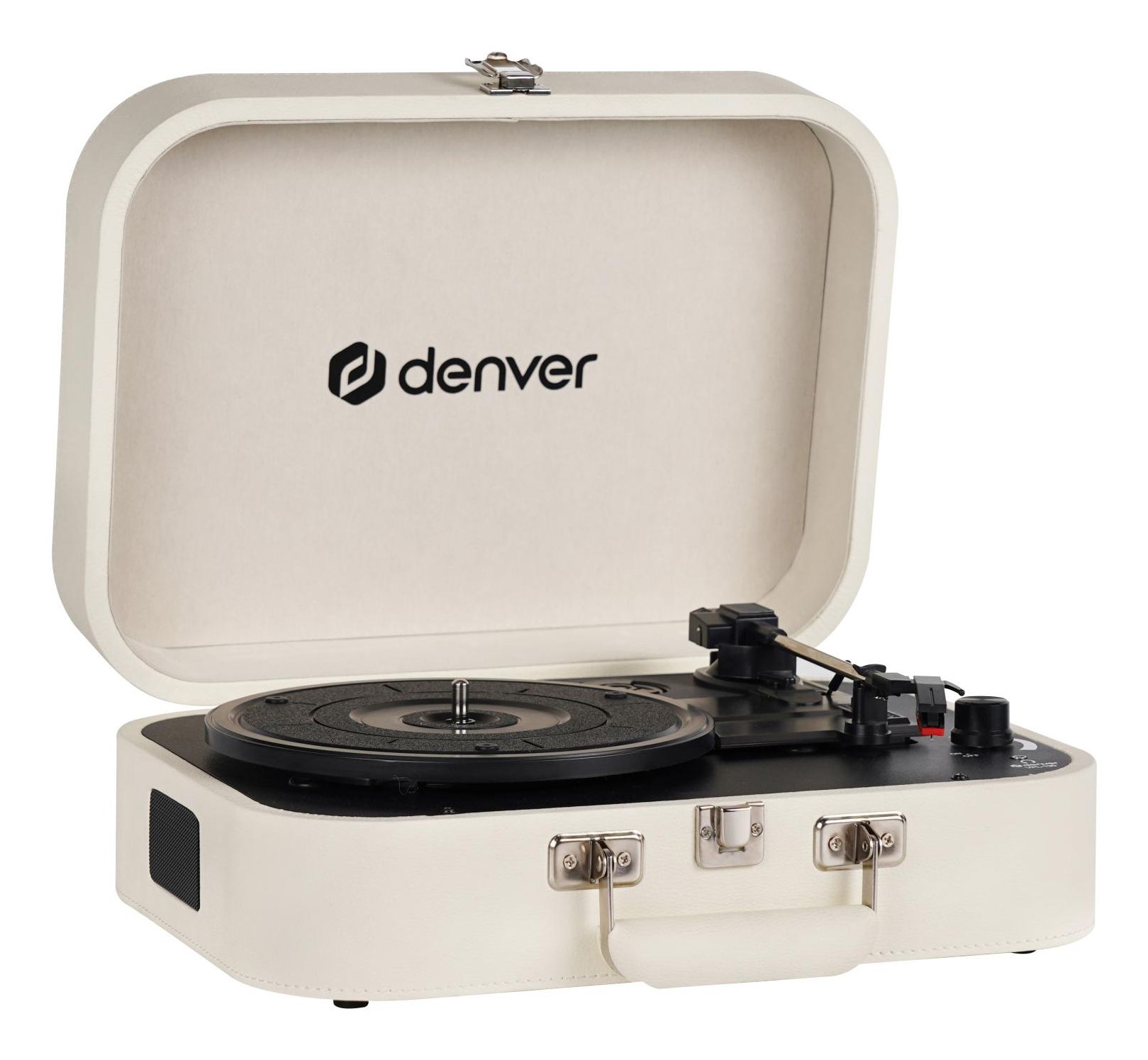 Denver VPL130 Platenspeler - Retro Design - Ingebouwde Speakers - Wit