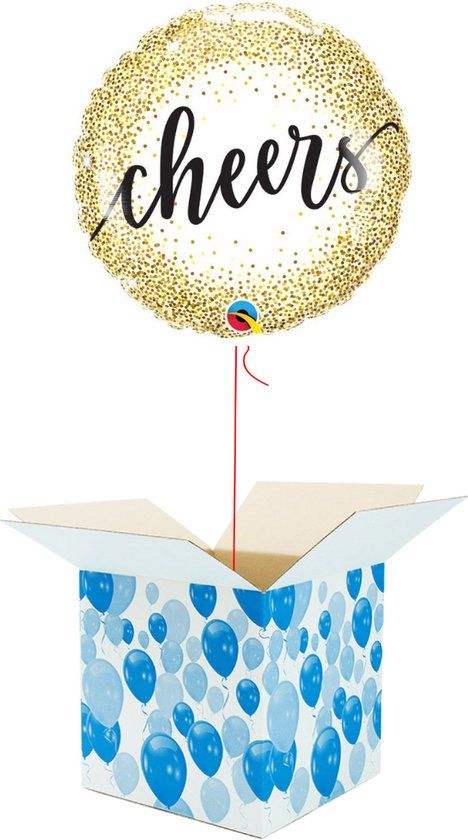 Helium Ballon Cheers! - Proost! Champagneglazen - Folieballon - MultiColor