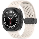 By Qubix Qubix - Compatible Samsung bandje - D-buckle siliconen sportband - Starlight / sterrenlicht - Geschikt voor Samsung Galaxy Watch Ultra / Ultra 2 - 47mm