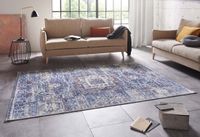 Nouristan Design vloerkleed met franjes Marila - blauw/meerkleurig 120x170 cm