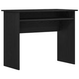 vidaXL Bureau Zwart Eiken Bewerkt Hout 90x50x74 cm