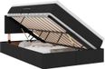 vidaXL LED opbergbed met matras Zwart 120 x 200 cm Stof