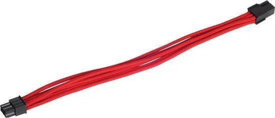 Silverstone 0.25m PCI-E (6-pin) Rood electriciteitssnoer
