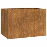 vidaXL - Plantenbak - roestig - 120x80x80 cm - weervast - staal
