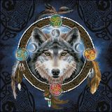 Diamond Dotz® Diamond Painting Volwassenen - Ronde Steentjes - Volledig Pakket - Hobby - DD12.049 - Dieren - Wolf in dromenvanger 51.50 x 51.50cm