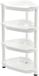Merkloos Badkamer Opberger - Hoekunit Douche - Douche Opbergen - Vier Lagen - 77 cm Hoog - Wit