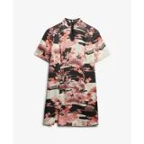 Superdry - Mini-robe en jacquard à col mandarin - Femme - Robe