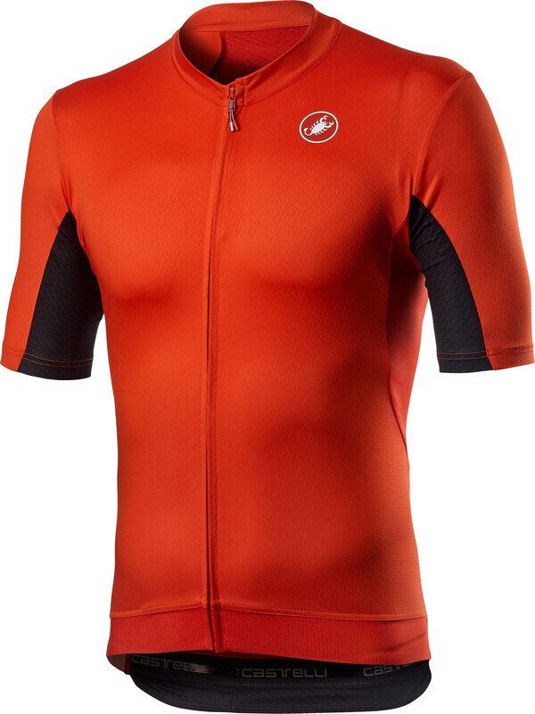 Castelli Vantaggio Jersey Korte Mouwen Heren, fiery red/black