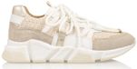 Dwrs Los Angeles Raffia Lage sneakers Vrouwen Leer Geel Maat 42