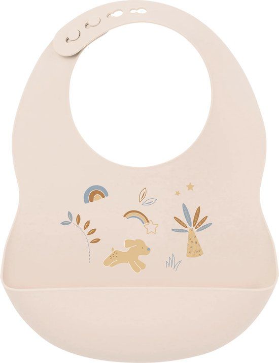 Nattou Siliconen Slabbetje - Hondje - Zand