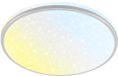 B.K.Licht BRILONER Stela LED Plafondlamp Badkamerlamp Dimbare Afstandsbediening CCT Sterrenhemel Effect Chroom Mat Ø33cm