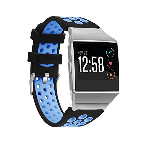 Chainfo compatibel met Fitbit Ionic Watch Strap, Soft Silicone Replacement Watchband (Pattern 6)